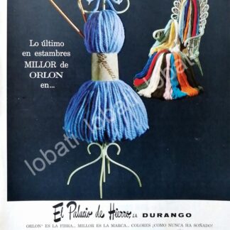 CARTEL ANTIGUO ORIGINAL DE TIENDA EL PALACIO DE HIERRO DURANGO /342