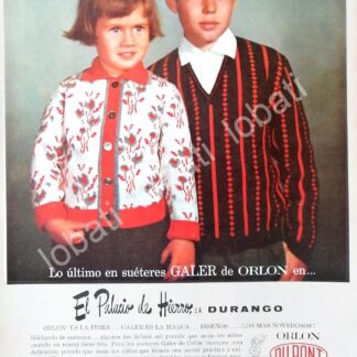 CARTEL ANTIGUO ORIGINAL DE TIENDA EL PALACIO DE HIERRO DURANGO /341