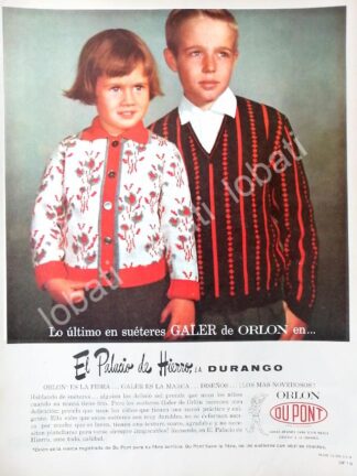 CARTEL ANTIGUO ORIGINAL DE TIENDA EL PALACIO DE HIERRO DURANGO /341