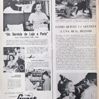 CARTEL ANTIGUO ORIGINAL DE DOLORES DEL RIO Y AEROLINA GUEST 1959 /337