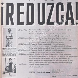 CARTEL ANTIGUO ORIGINAL DE EL SISTEMA STAUFFER DE REDUCCION DE PESO 1959 /336