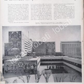 CARTEL ANTIGUO ORIGINAL DE INAUGURAN EDIFICIO SECRETARIA DE COMUNICACIONES 1956 VIDRIOS PITTSBURGH /333