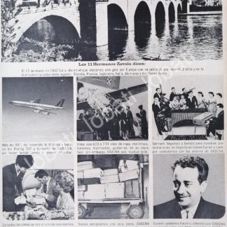 CARTEL ANTIGUO ORIGINAL DE AEROLINEAS SABENA 1965 /331