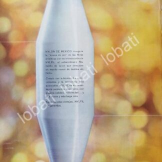 CARTEL ANTIGUO ORIGINAL DE NYLON DE MEXICO INTRODUCE LA FIBRA SINTETICA NYLFIL 1961 /324 MUY RARO