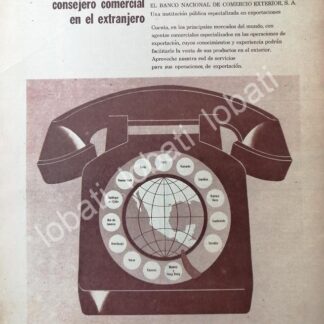 CARTEL ANTIGUO ORIGINAL DE BANCO BANCOMEXT 1974 /146