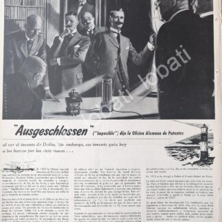 CARTEL ANTIGUO ORIGINAL DE AGA. AKTIBIOLAGET GAS ACCUMULATOR 1954 /313 SUPER RARO