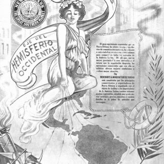 CARTEL ANTIGUO ORIGINAL DE NEW ORLEANS MERCHANTS & MANUFACTURERS 1913 /491 MUY RARO