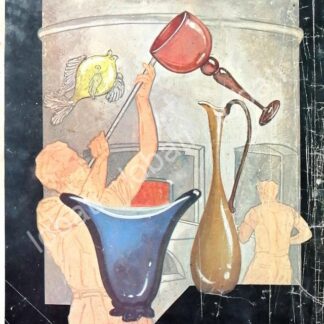 CARTEL ANTIGUO ORIGINAL DE VIDRIO SOPLADO AVALOS, GDL, JALISCO 1959 /476