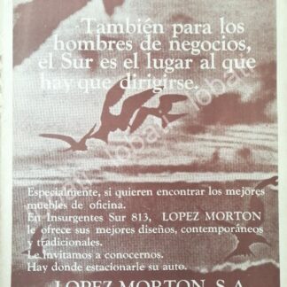 CARTEL ANTIGUO ORIGINAL DE MUEBLERIA LOPEZ MORTON 1965 /475
