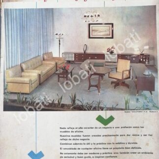 CARTEL ANTIGUO ORIGINAL DE MUEBLERIA MODERNA 1962 (DONCELES No65 D.F) /470