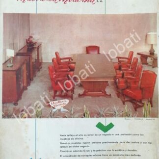 CARTEL ANTIGUO ORIGINAL DE MUEBLERIA MODERNA (DONCELES 65 D.F) 1962 /468