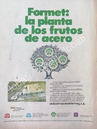 CARTEL ANTIGUO ORIGINAL DE IMSA, INDUSTRIAS MONTERREY 1960s /462