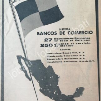 CARTEL ANTIGUO ORIGINAL DE BANCO BANCOMER 1959 /158