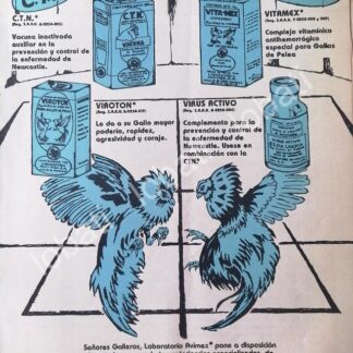 CARTEL ANTIGUO ORIGINAL DE LABORATORIOS AVIMEX 1978 /446 MUY RARO