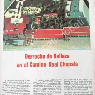CARTEL ANTIGUO ORIGINAL DE HOTEL CAMINO REAL, CHAPALA, GUADALAJARA 1970 /428