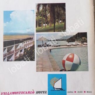 CARTEL ANTIGUO ORIGINAL DE HOTEL VILLA MONTECARLO, GUADALAJARA 1970 /427