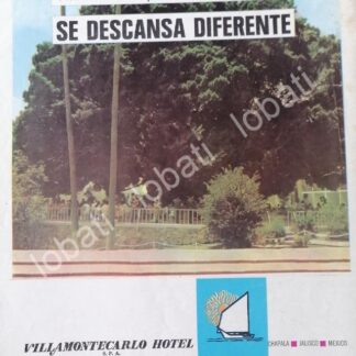 CARTEL ANTIGUO ORIGINAL DE HOTEL VILLA MONTECARLO, GUADALAJARA 1970 /426
