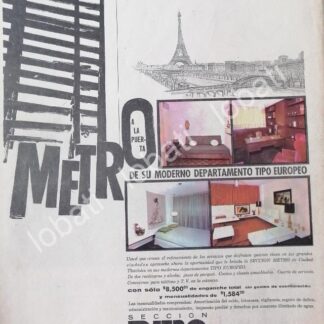 CARTEL ANTIGUO ORIGINAL DE INICIOS DE CIUDAD TLATELOLCO SECCION METRO 1969 /424 MUY RARO