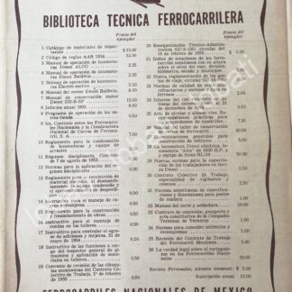 CARTEL ANTIGUO ORIGINAL DE DE FERROCARRILES NACIONALES 1956 / 461