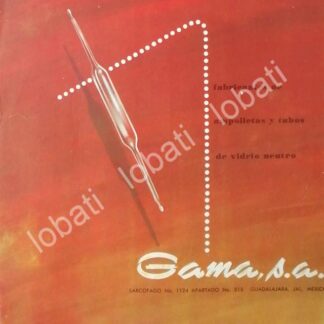 CARTEL ANTIGUO ORIGINAL DE LABORATORIOS GAMA S.A FARMACEUTICA 1956 /415 SUPER RARO