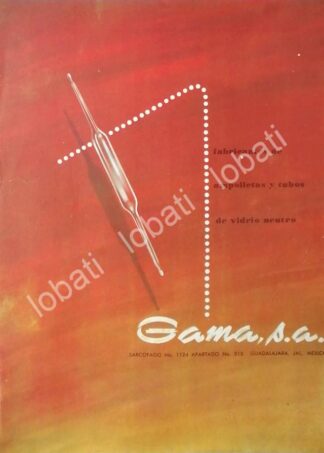 CARTEL ANTIGUO ORIGINAL DE LABORATORIOS GAMA S.A FARMACEUTICA 1956 /415 SUPER RARO