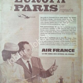 CARTEL ANTIGUO ORIGINAL DE AEROLINEAS AIR FRANCE 1963 /409