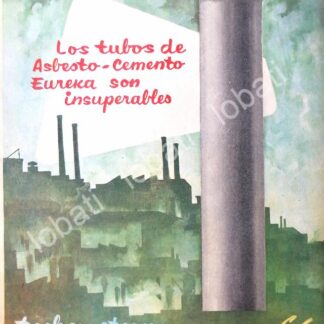 CARTEL ANTIGUO ORIGINAL DE TECHO ETERNO EUREKA S.A PUBLICIDAD ARTISTICA 1960s /390