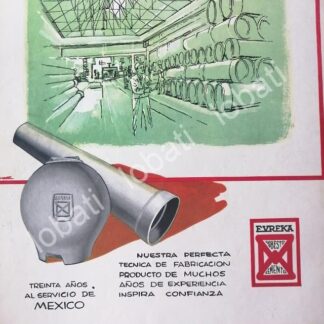 CARTEL ANTIGUO ORIGINAL DE TECHO ETERNO EUREKA S.A PUBLICIDAD ARTISTICA 1960s /389