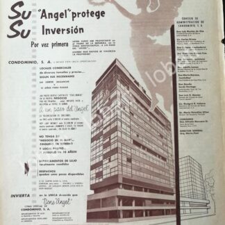 CARTEL ANTIGUO ORIGINAL DE EDIFICIO PANI 1956 CONDOMINIO S.A REFORMA & VARSOVIA /396