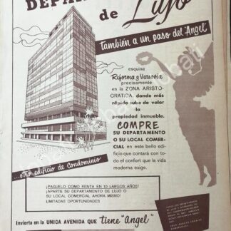 CARTEL ANTIGUO ORIGINAL DE EDIFICIO PANI 1956 CONDOMINIO S.A REFORMA & VARSOVIA /395