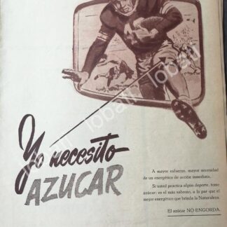 CARTEL ANTIGUO ORIGINAL DE CAMPAÑA NACIONAL DE CONSUMO DE AZUCAR 1955 / 389