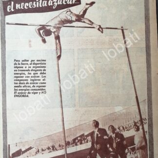 CARTEL ANTIGUO ORIGINAL DE CAMPAÑA NACIONAL DE CONSUMO DE AZUCAR 1955 / 384