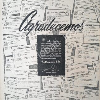 CARTEL ANTIGUO ORIGINAL DE ASEGURADORAS. INICIA OPERACIONES SEGUROS LA OCEANICA S.A 1945 /183