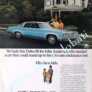 CARTEL ANTIGUO ORIGINAL DE AUTOS OLDSMOBILE DELTA 88 1976 /634