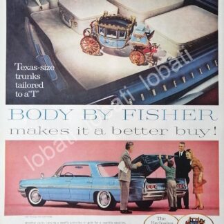 CARTEL ANTIGUO ORIGINAL DE AUTOS PONTIAC BONEVILLE 1961 CARROCERIA FISHER /624