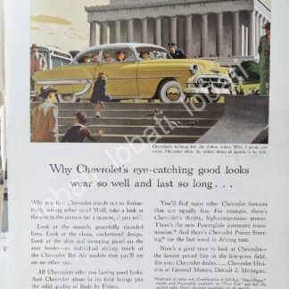 CARTEL ANTIGUO ORIGINAL DE AUTOS CHEVROLET BEL AIR 1951 /617