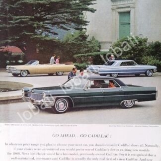 CARTEL ANTIGUO ORIGINAL DE AUTOS CADILLAC DEVILLE 1962-1964 /616