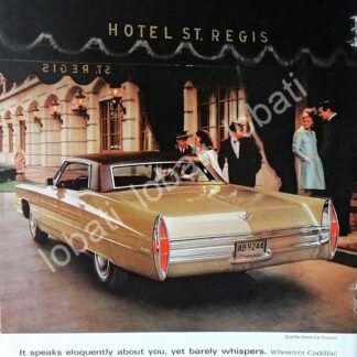 CARTEL ANTIGUO ORIGINAL DE AUTOS CADILLAC DEVILLE 1968 /615