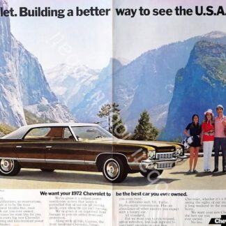 CARTEL ANTIGUO ORIGINAL DE AUTOS CHEVROLET CAPRICE SEDAN 1972 /612