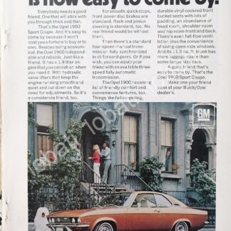CARTEL ANTIGUO ORIGINAL DE AUTOS GM BUICK OPEL 1900 1972 /610