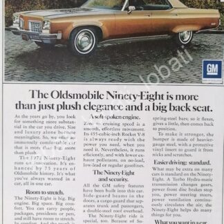 CARTEL ANTIGUO ORIGINAL DE AUTOS OLDSMOBILE 97 1971 /606