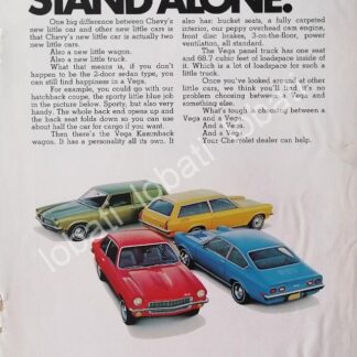 CARTEL ANTIGUO ORIGINAL DE AUTOS CHEVROLET VEGA VARIOS 1976 /598