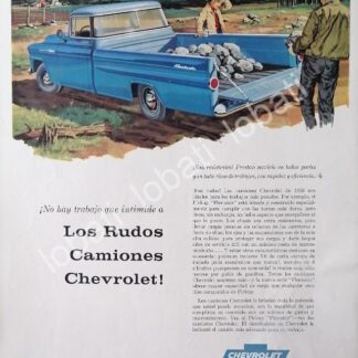 CARTEL ANTIGUO ORIGINAL DE AUTOS. CAMIONETA CHEVROLET FLEETSIDE 1958 /585 RARO