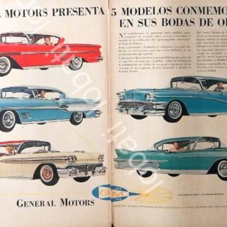 CARTEL ANTIGUO ORIGINAL DE AUTOS CHEVROLET MODELO CINCUENENARIO 1958 /582
