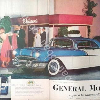 CARTEL ANTIGUO ORIGINAL DE AUTOS CHEVROLET PONTIAC CATALINA 1956 /580