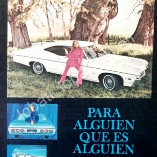 CARTEL ANTIGUO ORIGINAL DE MINI CARTEL AUTOS CHEVROLET IMPALA 1968 /576