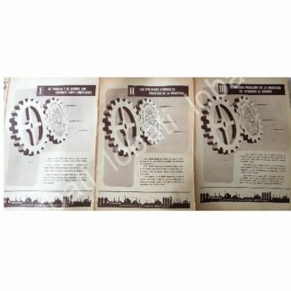 CARTEL ANTIGUO ORIGINAL DE 3 AFICHES. CONFEDERACION DE CAMARAS INDUSTRIALES 1956 /592