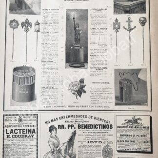 CARTEL ANTIGUO ORIGINAL DE NOVEDADES DE LA TIENDA ABOILARD 1895 /584 MUY RARO