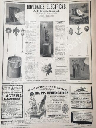 CARTEL ANTIGUO ORIGINAL DE NOVEDADES DE LA TIENDA ABOILARD 1895 /584 MUY RARO