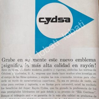 CARTEL ANTIGUO ORIGINAL DE CYDSA, CELULOSA Y DERIVADOS MONTERREY 1961 /569